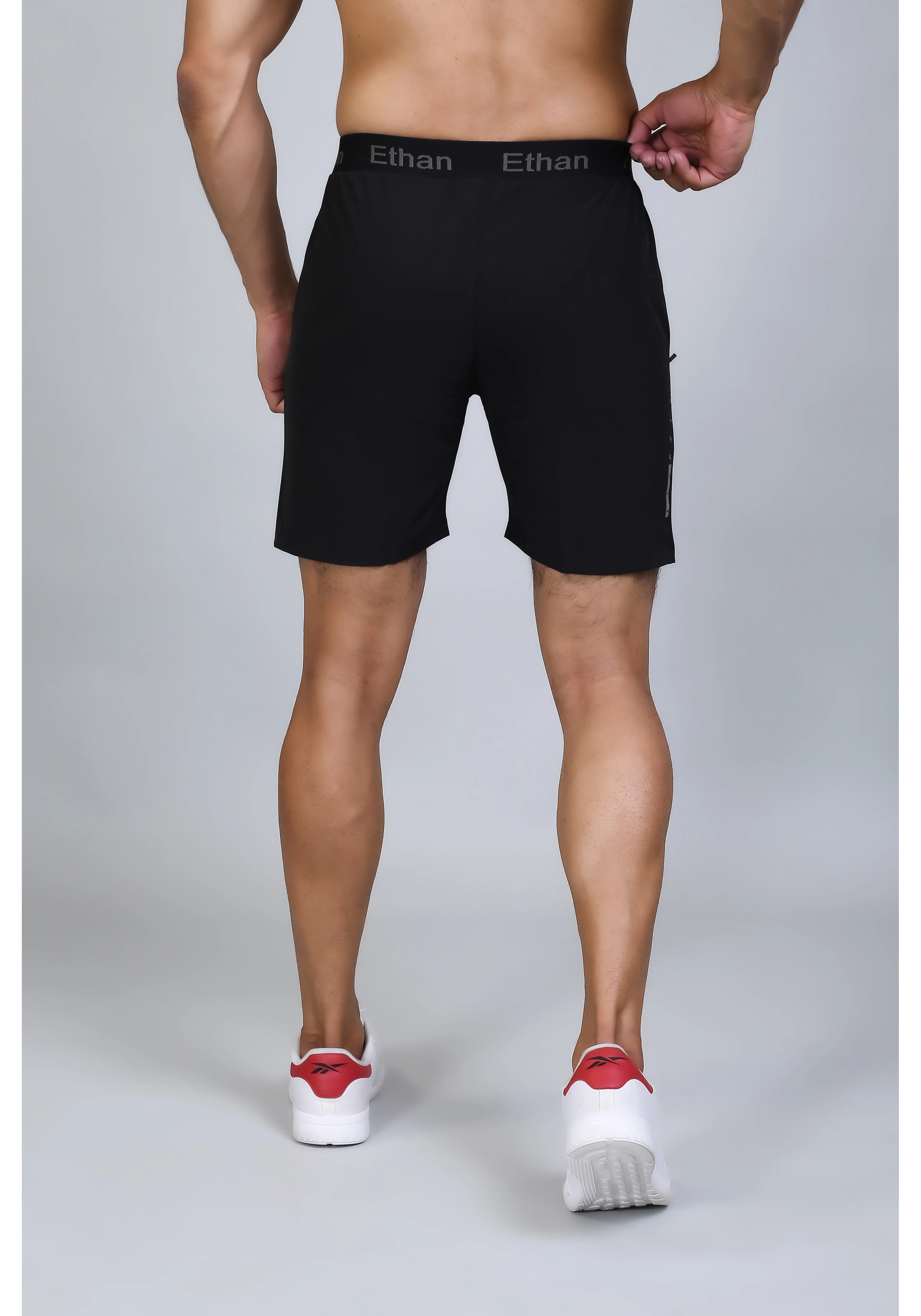 Ethan Solid Men Elastic Waistband Sports Shorts - Image 29