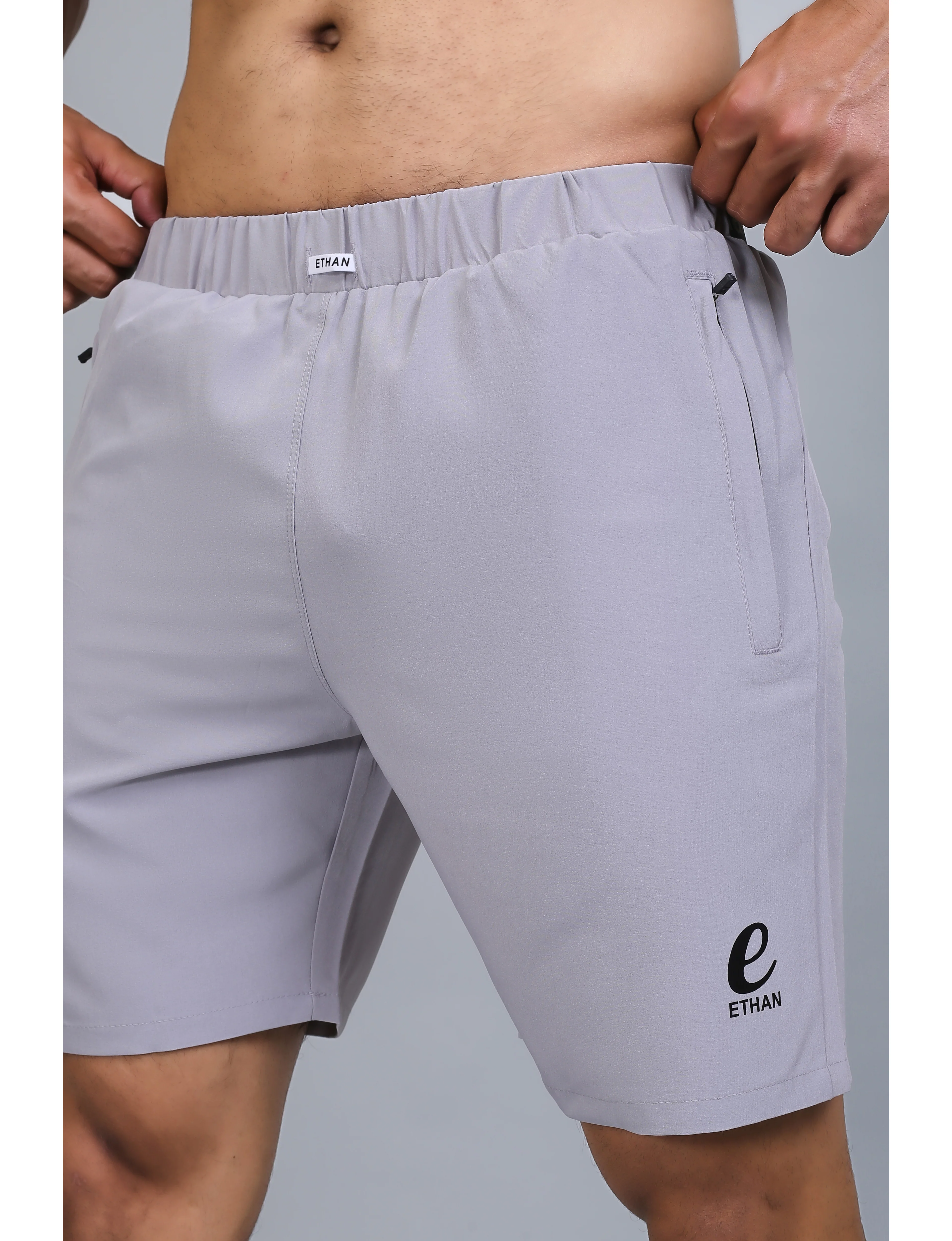 Ethan Solid Men Elastic Waistband Sports Shorts - Image 5